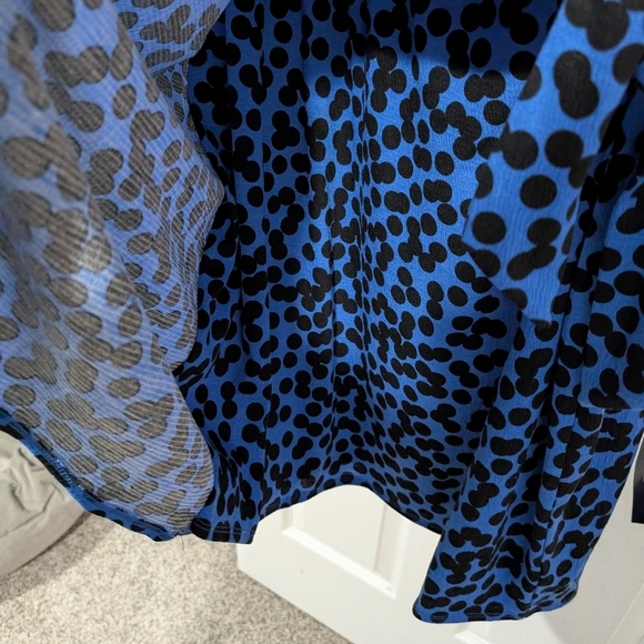 NWT Ava & Viv Women's Black and Blue Dot Long Sleeve Dress in Size 3X - Picture 10 of 12